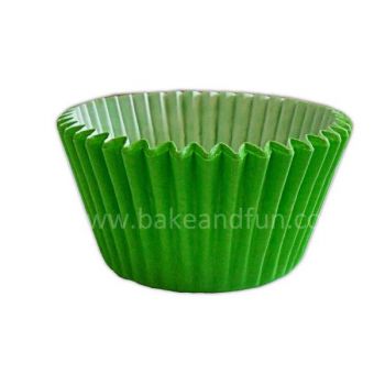 50 Solid cupcakes cases 5,1cmx3,8cm - LIME - Bake&FUN