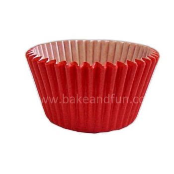 50 Solid cupcakes cases 5,1cmx3,8cm - RED - Bake&FUN