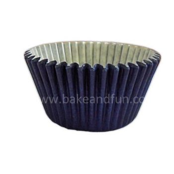 50 Solid cupcakes cases 5,1x3,8cm - NAVY BLUE - Bake&FUN