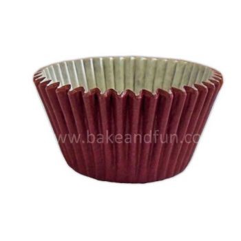 50 Solid cupcakes cases - Burgundy - Bake&FUN