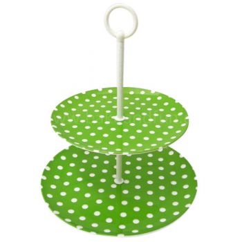 Cupcake Stand - Polka Dots - Green - Home Collection