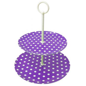 Cupcake Stand - Polka Dots Purple - Home Collection