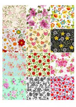 12 squares - Frosty Sheets Mixed Flowers - Bake&FUN