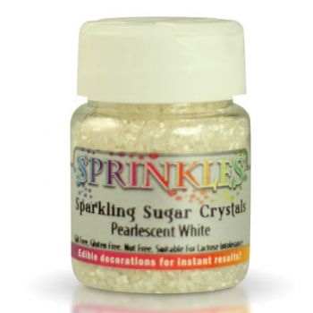 Sparkling Sugar Crystals - Pearlescent White - 50g℮ - Rainbow Dust