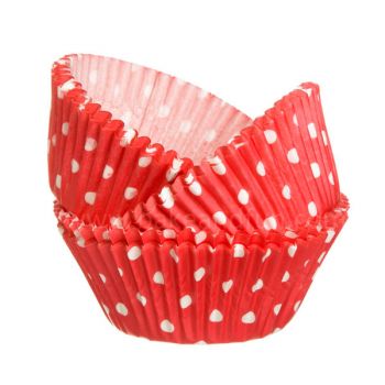 Wilton Baking Cups - Red Polka Dots - 75 pcs - Wilton